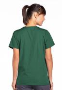Cherokee 4770 Snap Front V-Neck Top - Hunter, XS