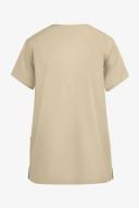 Cherokee 4770 Snap Front V-Neck Top - Khaki, S