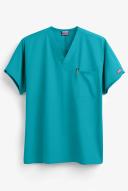 Cherokee 4777 Unisex V-Neck Tunic - Teal Blue, S