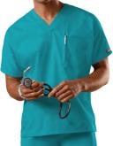 Cherokee 4777 Unisex V-Neck Tunic - Teal Blue, XL