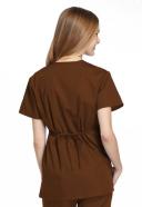 Cherokee 4801 Mock Wrap Tunic - Chocolate, 5XL