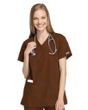 Cherokee 4801 Mock Wrap Tunic - Chocolate, 5XL