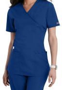 Cherokee 4801 Mock Wrap Tunic - Galaxy Blue, 5XL
