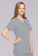 Cherokee 4801 Mock Wrap Tunic - Grey, 5XL