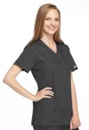 Cherokee 4801 Mock Wrap Tunic - Pewter, 4XL