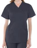 Cherokee 4801 Mock Wrap Tunic - Pewter, 4XL