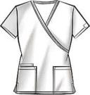 Cherokee 4801 Mock Wrap Tunic - Shocking Pink, 5XL