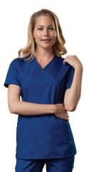 Cherokee 4801 Mock Wrap Tunic - Shocking Pink, 5XL