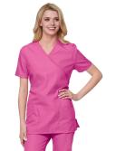 Cherokee 4801 Mock Wrap Tunic - Teal Blue, S