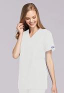 Cherokee 4801 Mock Wrap Tunic - White, 5XL