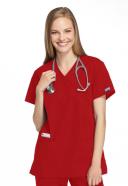 Cherokee 4801 Mock Wrap Tunic - Wine, 4XL