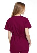 Cherokee 4801 Mock Wrap Tunic - Wine, 4XL