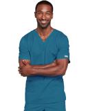Cherokee Core Stretch 4725 Scrubs Top Unisex V-Neck Caribbean Blue