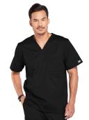 Cherokee Core Stretch 4743 Scrubs Top Men's V-Neck Black