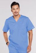 Cherokee Core Stretch 4743 Scrubs Top Men's V-Neck Black