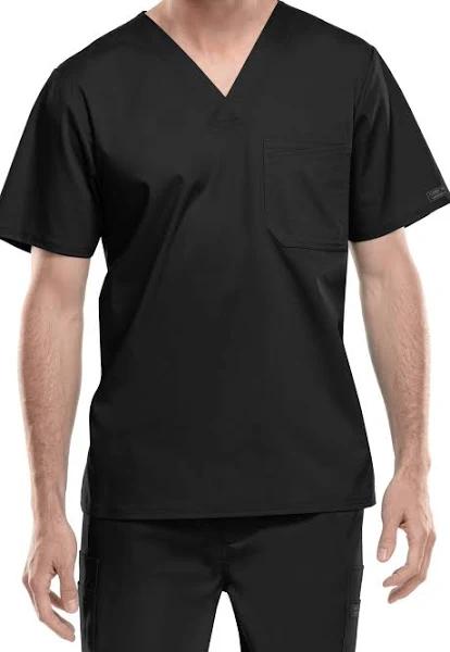 Cherokee Core Stretch 4743 Scrubs Top Men's V-Neck Black