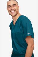 Cherokee Core Stretch 4743 Scrubs Top Men's V-Neck Caribbean Blue