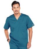 Cherokee Core Stretch 4743 Scrubs Top Men's V-Neck Caribbean Blue