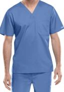 Cherokee Core Stretch 4743 Scrubs Top Men's V-Neck Ceil Blue