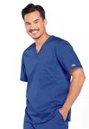 Cherokee Core Stretch 4743 Scrubs Top Men's V-Neck Ceil Blue