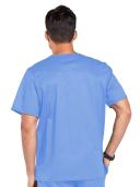 Cherokee Core Stretch 4743 Scrubs Top Men's V-Neck Ceil Blue