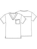 Cherokee Core Stretch 4743 Scrubs Top Men's V-Neck Ceil Blue