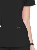 Cherokee Infinity 2624A Scrubs Top Womens Round Neck Black