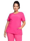 Cherokee Infinity 2624A Scrubs Top Womens Round Neck Carmine Pink