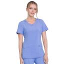 Cherokee Infinity 2624A Scrubs Top Womens Round Neck Ceil Blue