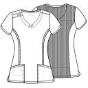 Cherokee Infinity 2624A Scrubs Top Womens Round Neck Eggplant