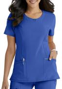 Cherokee Infinity 2624A Scrubs Top Womens Round Neck Galaxy Blue