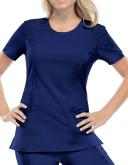 Cherokee Infinity 2624A Scrubs Top Womens Round Neck Galaxy Blue