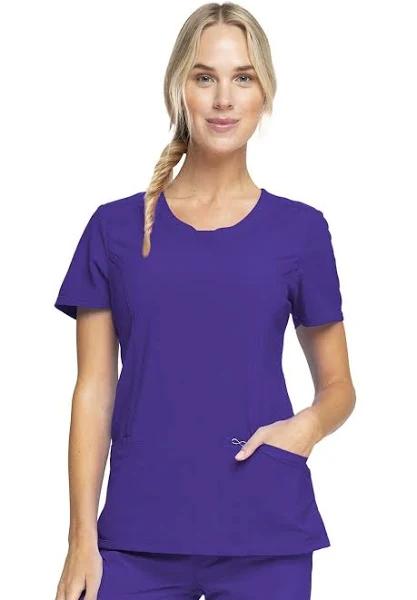 Cherokee Infinity 2624A Scrubs Top Womens Round Neck Grape