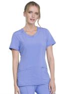 Cherokee Infinity 2624A Scrubs Top Womens Round Neck Grey