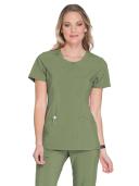 Cherokee Infinity 2624A Scrubs Top Womens Round Neck Olive
