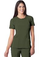 Cherokee Infinity 2624A Scrubs Top Womens Round Neck Olive