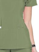 Cherokee Infinity 2624A Scrubs Top Womens Round Neck Olive