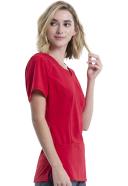 Cherokee Infinity 2624A Scrubs Top Womens Round Neck Red