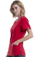 Cherokee Infinity 2624A Scrubs Top Womens Round Neck Red