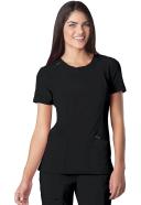 Cherokee Infinity 2624A Scrubs Top Womens Round Neck Teal Blue