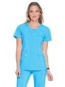Cherokee Infinity 2624A Scrubs Top Womens Round Neck Turquoise