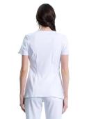 Cherokee Infinity 2624A Scrubs Top Womens Round Neck White