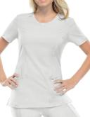 Cherokee Infinity 2624A Scrubs Top Womens Round Neck White