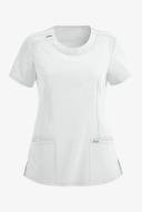 Cherokee Infinity 2624A Scrubs Top Womens Round Neck White