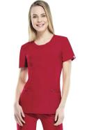 Cherokee Infinity 2624A Scrubs Top Womens Round Neck White