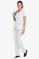 Cherokee Infinity 2624A Scrubs Top Womens Round Neck White