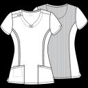 Cherokee Infinity 2624A Scrubs Top Womens Round Neck White
