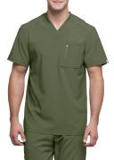 Cherokee Infinity CK910A Scrubs Top Mens V-Neck Olive