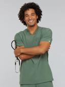 Cherokee Infinity CK910A Scrubs Top Mens V-Neck Olive