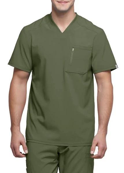 Cherokee Infinity CK910A Scrubs Top Mens V-Neck Olive